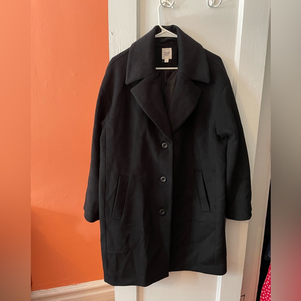 Gap oversized black wool coat